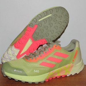 Adidas Terrex Agravic Flow 2.0 Gore-Tex Trail Running Shoes Mens 13 Lime